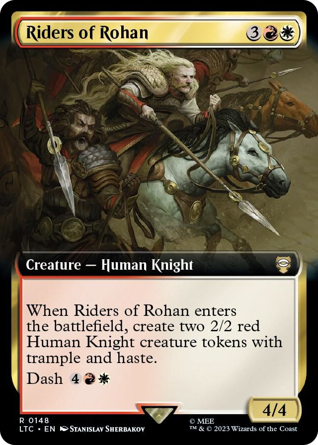 Riders of Rohan (Extended Art) #148 R - Commander: The Lord of the Rings: Tales of Middle-earth Pokemon card