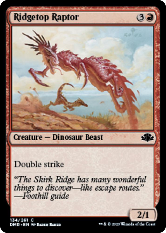 0134 Ridgetop Raptor C Dominaria Remastered