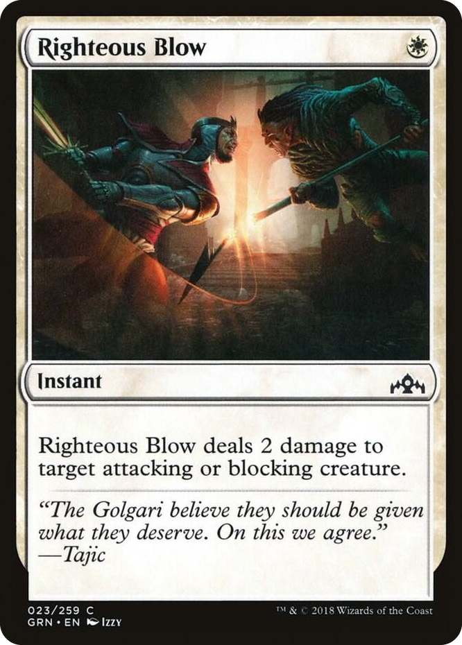 0023 Righteous Blow C Guilds of Ravnica