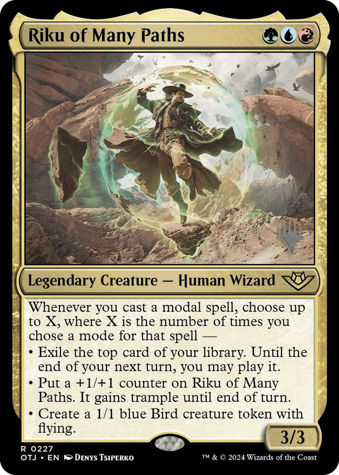 Riku of Many Paths #227 R - Promo Pack: Outlaws of Thunder Junction Pokemon card