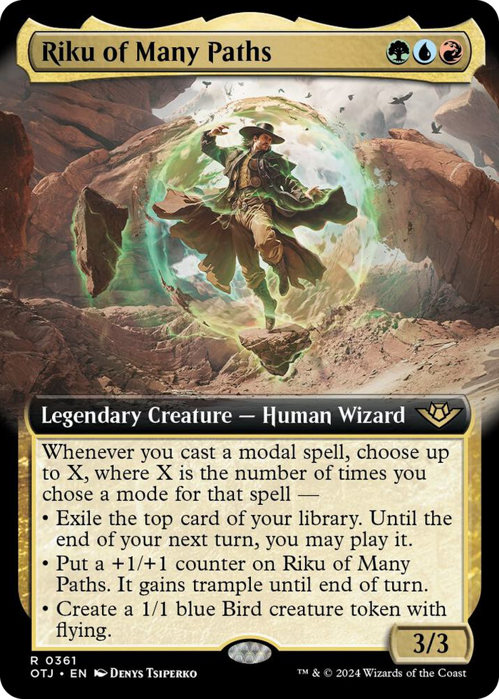 Riku of Many Paths (Extended Art) #361 R - Outlaws of Thunder Junction Pokemon card