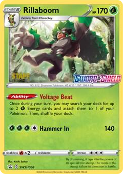 0006 Rillaboom - SWSH006 (Prerelease) [Staff] Promo Sword & Shield Promo Cards