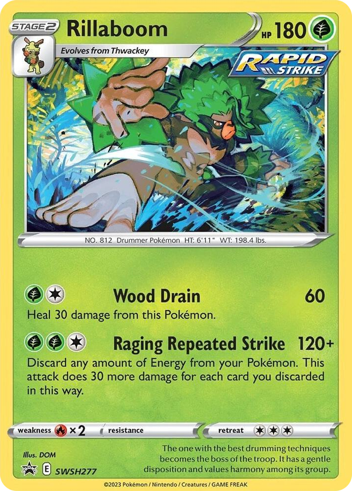 0277 Rillaboom - SWSH277 Promo Sword & Shield Promo Cards