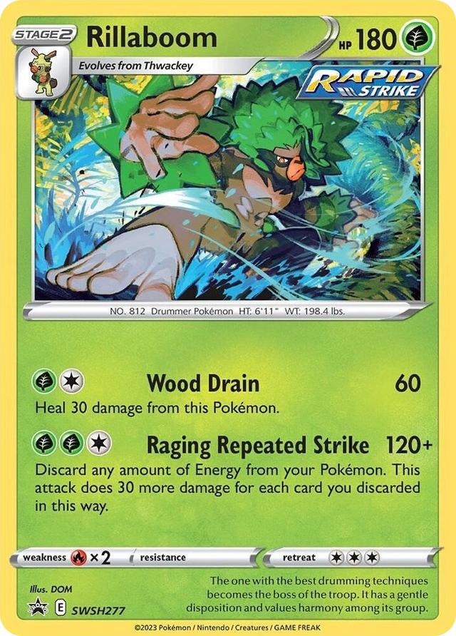 0277 Rillaboom - SWSH277 Promo Sword & Shield Promo Cards