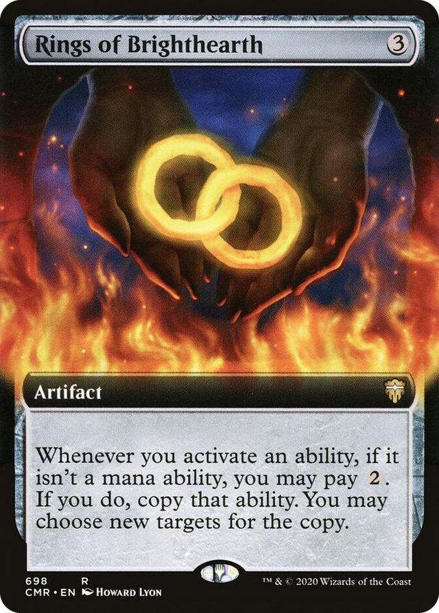 0698 Rings of Brighthearth (Extended Art) R Commander Legends