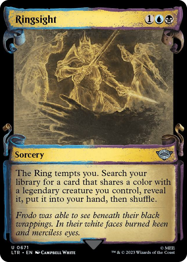 Ringsight (Showcase Scrolls) #671 U - Universes Beyond: The Lord of the Rings: Tales of Middle-earth Pokemon card