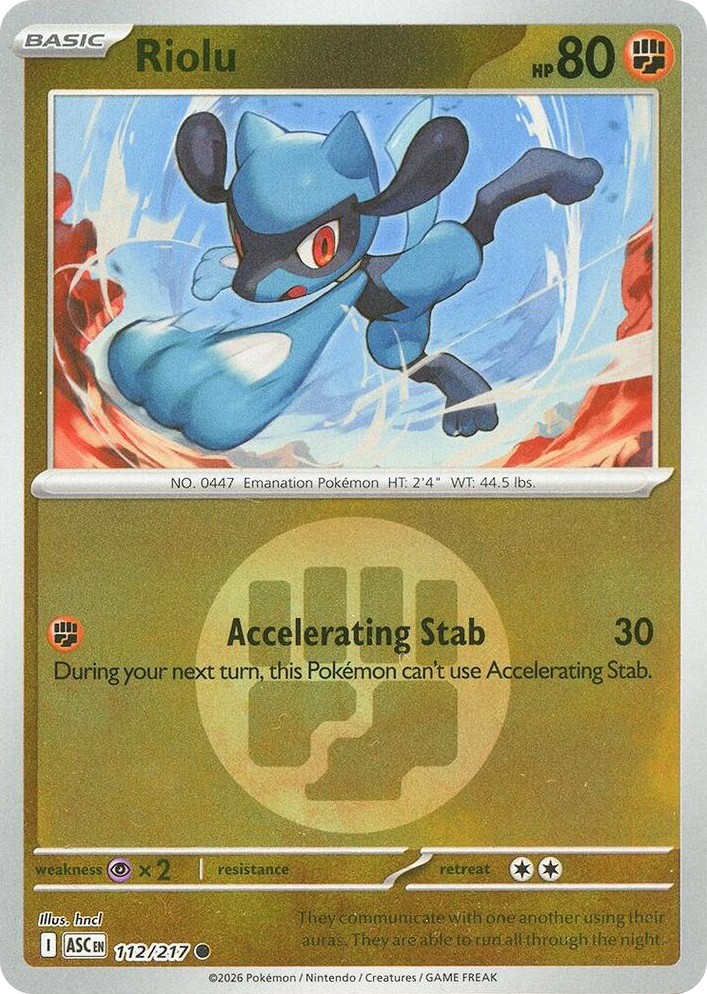 0112 Riolu (Energy Symbol Pattern) Common Ascended Heroes
