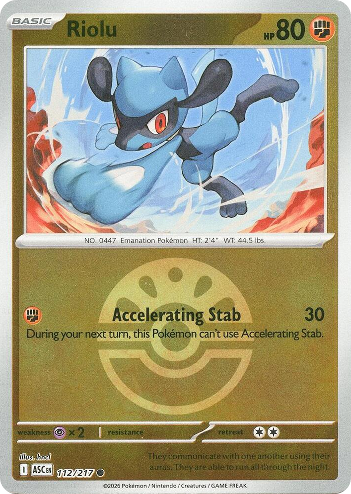 0112 Riolu (Friend Ball) Common Ascended Heroes