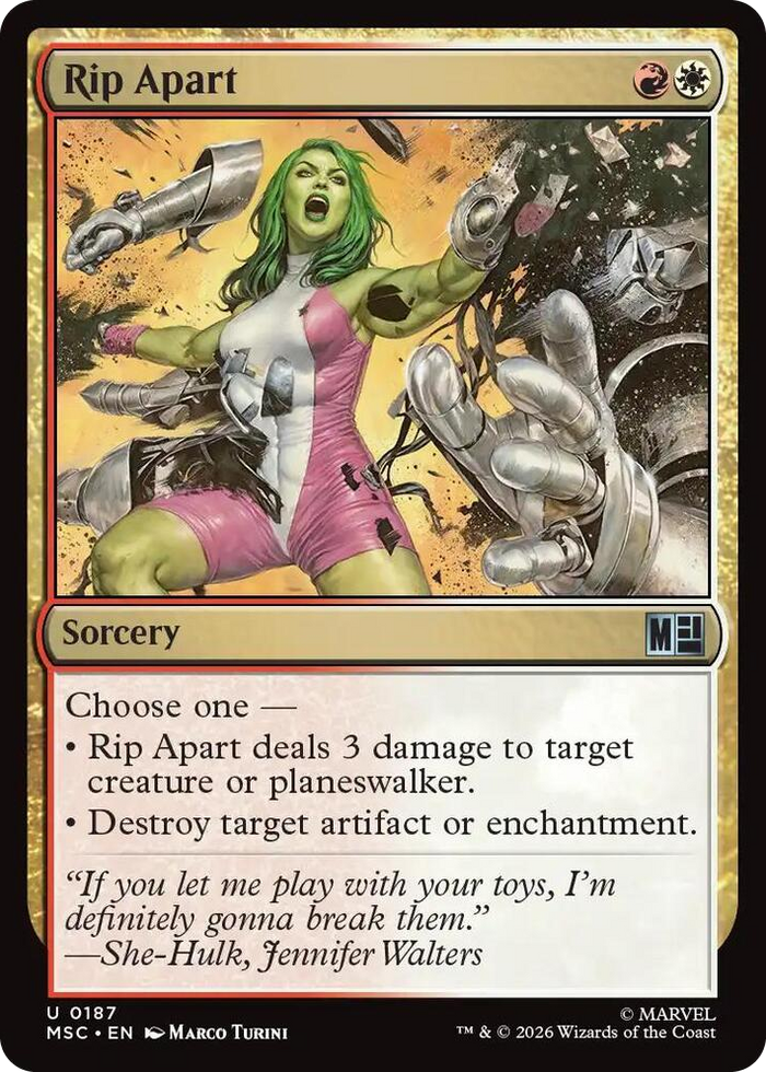 Rip Apart #187 U - Commander: Marvel Super Heroes Pokemon card