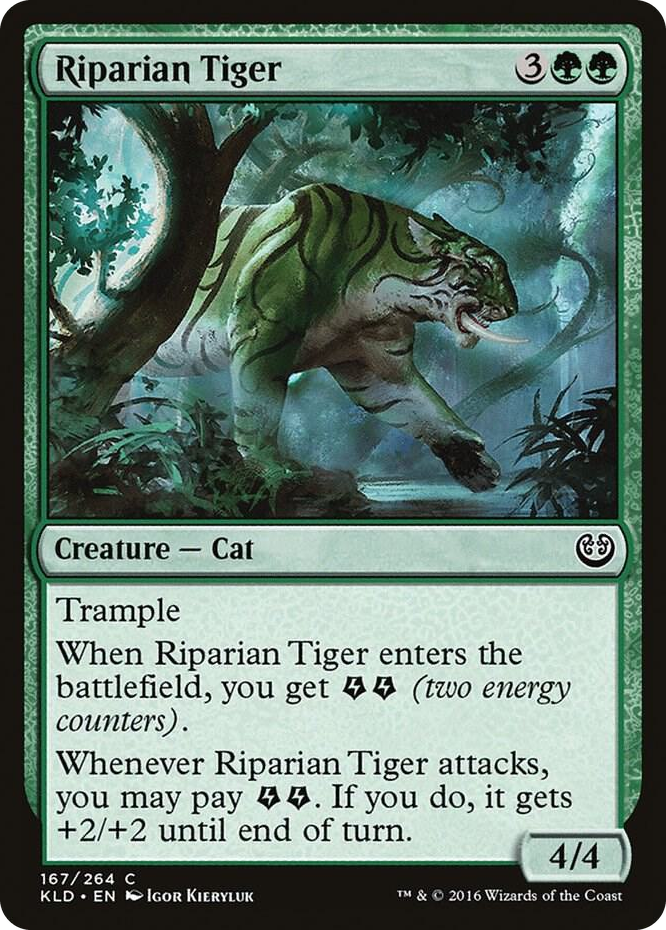 Riparian Tiger #167 C - Kaladesh Pokemon card