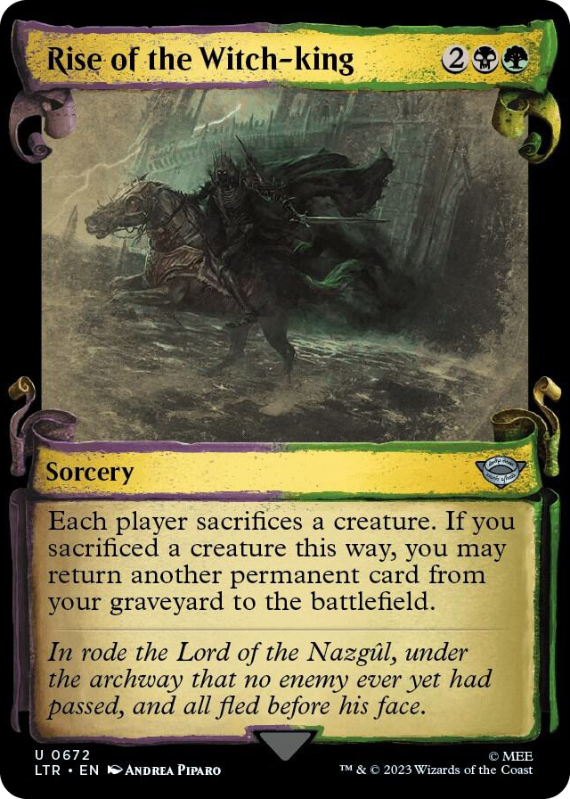 Rise of the Witch-king (Showcase Scrolls) #672 U - Universes Beyond: The Lord of the Rings: Tales of Middle-earth Pokemon card
