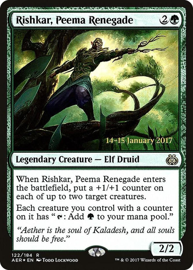 0122 Rishkar, Peema Renegade R Prerelease Cards
