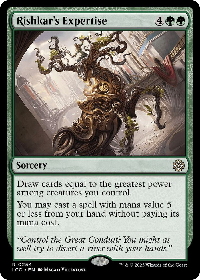 Rishkar's Expertise #254 R - Commander: The Lost Caverns of Ixalan Pokemon card
