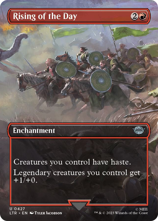Rising of the Day (Borderless) #427 U - Universes Beyond: The Lord of the Rings: Tales of Middle-earth Pokemon card