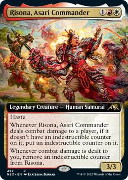 0492 Risona, Asari Commander (Extended Art) R Kamigawa: Neon Dynasty