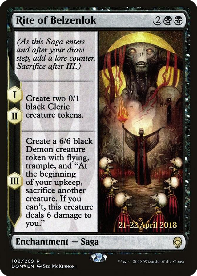 0102 Rite of Belzenlok R Prerelease Cards