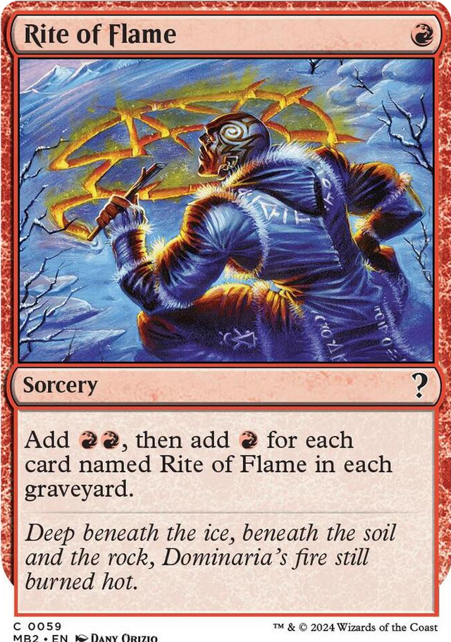 0059 Rite of Flame (White Border) C Mystery Booster 2