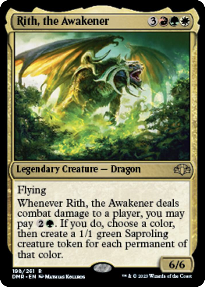 Rith, the Awakener #198 R - Dominaria Remastered Pokemon card