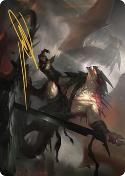0053 Rivaz of the Claw Art Card (Gold-Stamped Signature) S Art Series: Dominaria United
