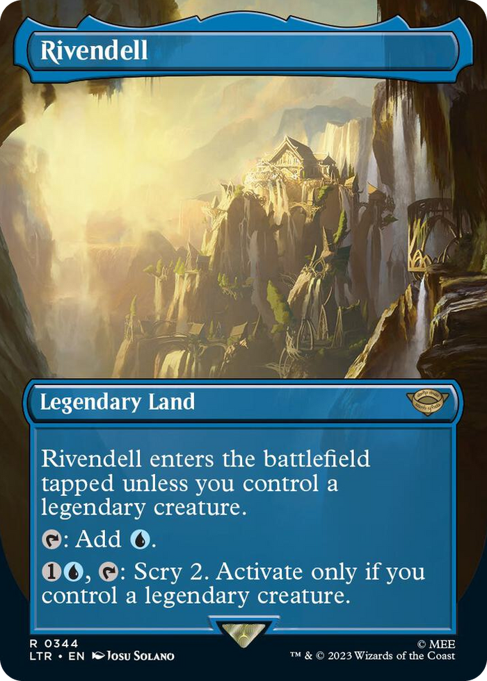 Rivendell (Borderless) #344 R - Universes Beyond: The Lord of the Rings: Tales of Middle-earth Pokemon card