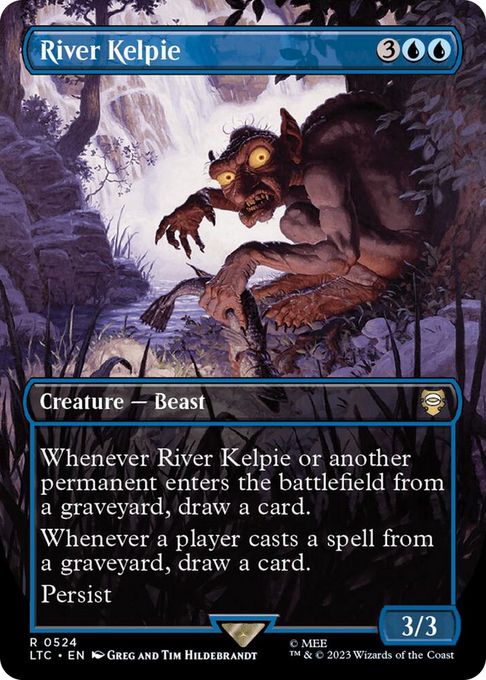 River Kelpie (Borderless) #524 R - Commander: The Lord of the Rings: Tales of Middle-earth Pokemon card