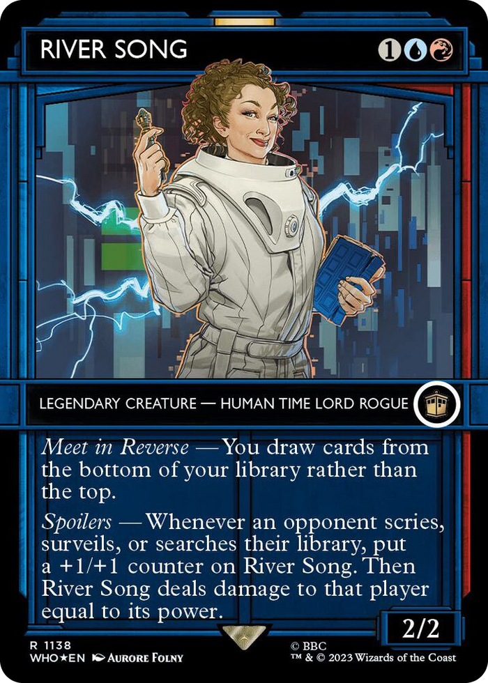 River Song (Showcase) (Surge Foil) #1138 R - Universes Beyond: Doctor Who Pokemon card