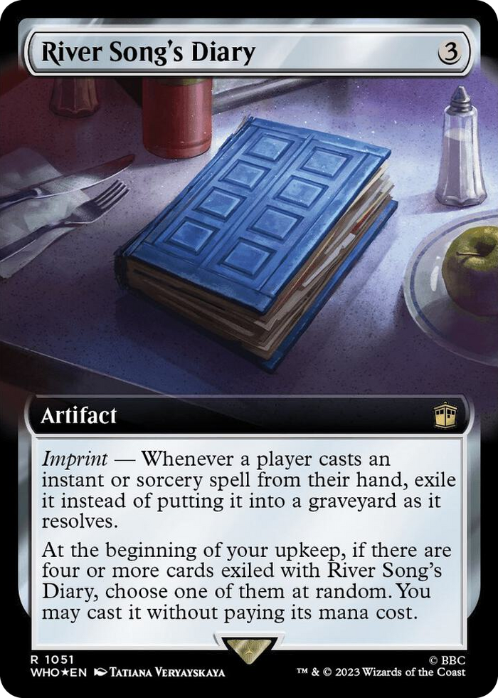 River Song's Diary (Extended Art) (Surge Foil) #1051 R - Universes Beyond: Doctor Who Pokemon card