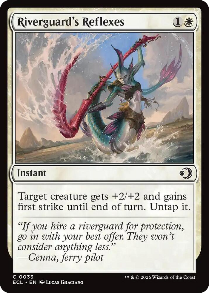 Riverguard's Reflexes #33 C - Lorwyn Eclipsed Pokemon card