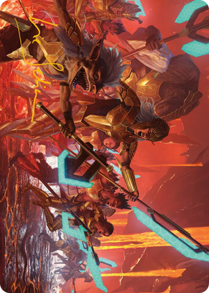 0034 Roar of Resistance Art Card (Gold-Stamped Signature) S Art Series: Phyrexia: All Will Be One