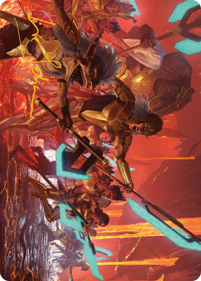 0034 Roar of Resistance Art Card (Gold-Stamped Signature) S Art Series: Phyrexia: All Will Be One