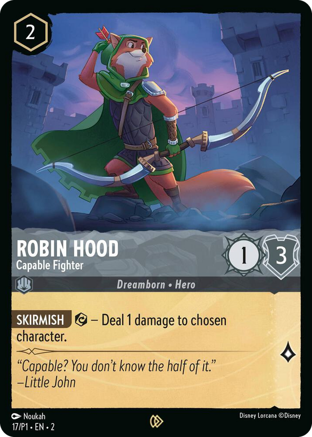 0017 Robin Hood - Capable Fighter Promo Disney Lorcana Promo Cards
