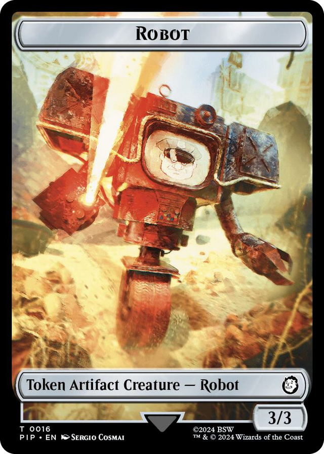 0016 Robot // Junk Double-Sided Token T Universes Beyond: Fallout
