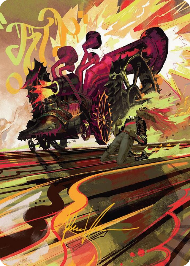 0049 Rocketeer Boostbuggy Art Card (Gold-Stamped Signature) S Art Series: Aetherdrift
