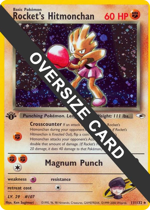 0011 Rocket's Hitmonchan Promo Jumbo Cards