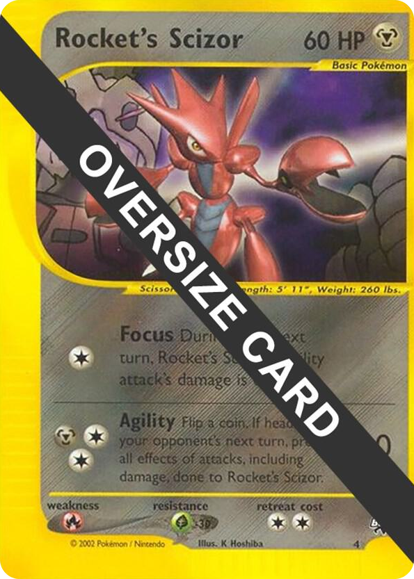 0004 Rocket's Scizor - 4 Promo Jumbo Cards