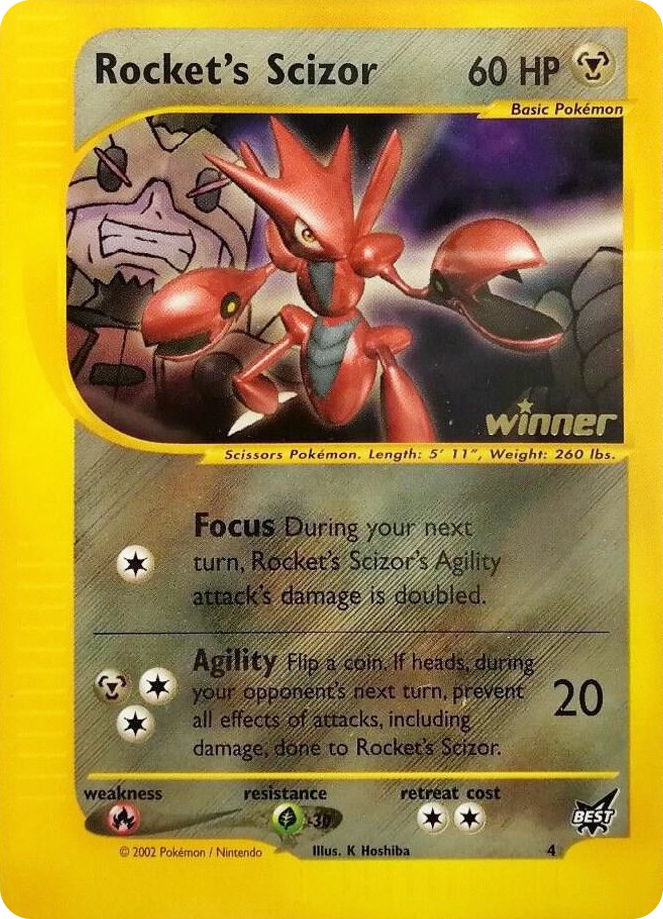 0004 Rocket's Scizor - 4 [Winner] Promo Best of Promos