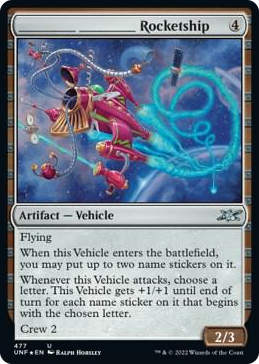 0477 _______ _______ Rocketship (Galaxy Foil) U Unfinity