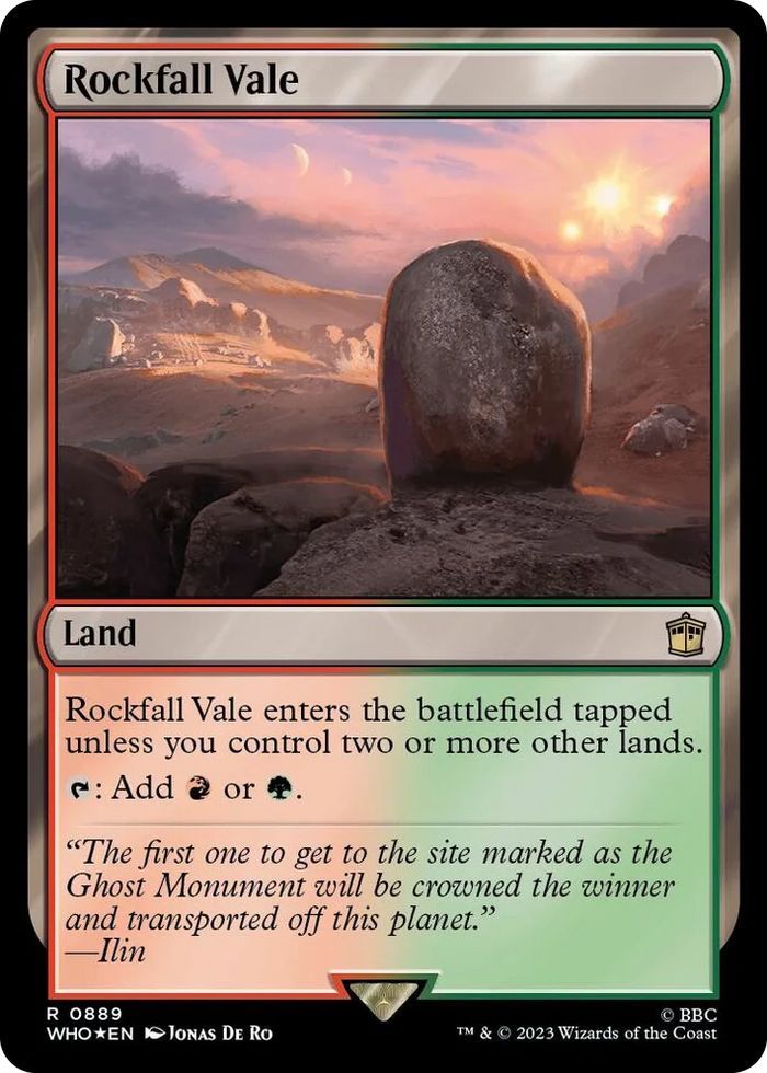 0889 Rockfall Vale (Surge Foil) R Universes Beyond: Doctor Who
