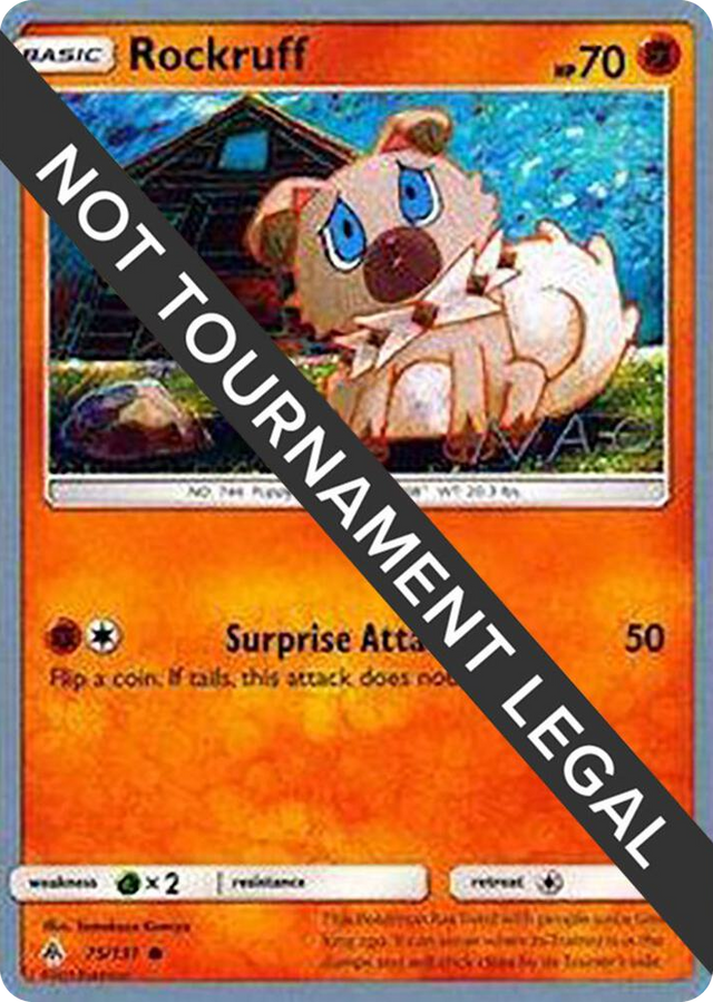 0075 Rockruff - 2018 (Naohito Inoue) Common World Championship Decks