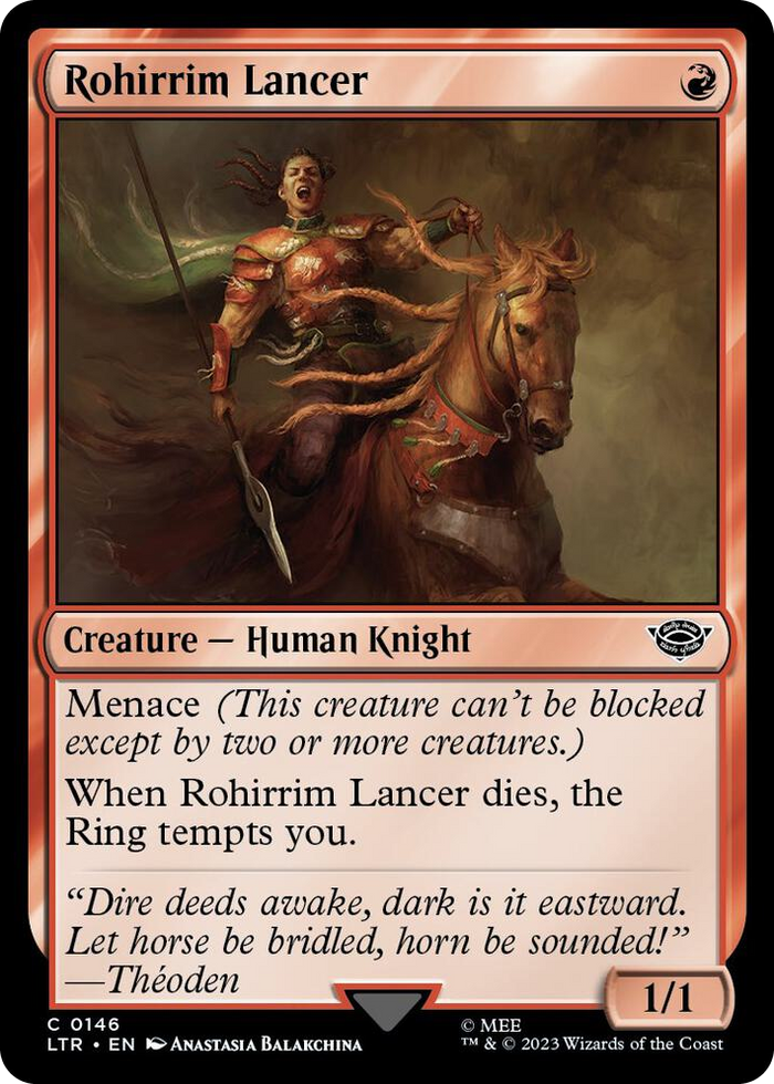 Rohirrim Lancer #146 C - Universes Beyond: The Lord of the Rings: Tales of Middle-earth Pokemon card