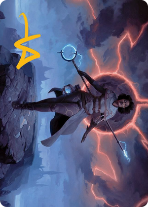 0016 Rona, Herald of Invasion Art Card (Gold-Stamped Signature) S Art Series: March of the Machine