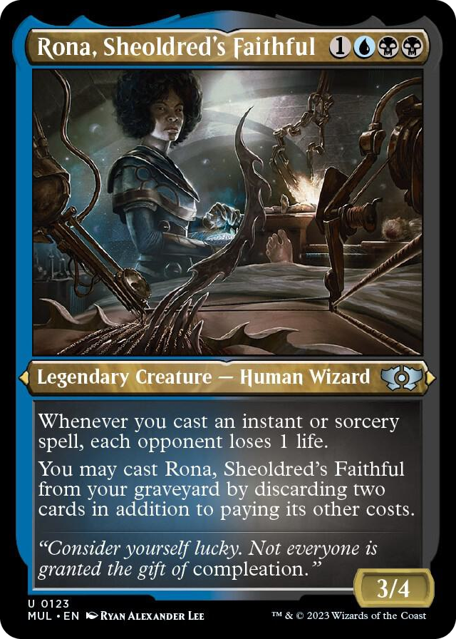 Rona, Sheoldred's Faithful (Foil Etched) #123 U - March of the Machine: Multiverse Legends Pokemon card