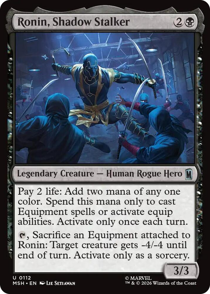 Ronin, Shadow Stalker #112 U - Marvel Super Heroes Pokemon card