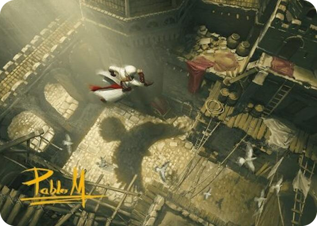 0020 Rooftop Bypass Art Card (Gold-Stamped Signature) S Art Series: Universes Beyond: Assassin's Creed