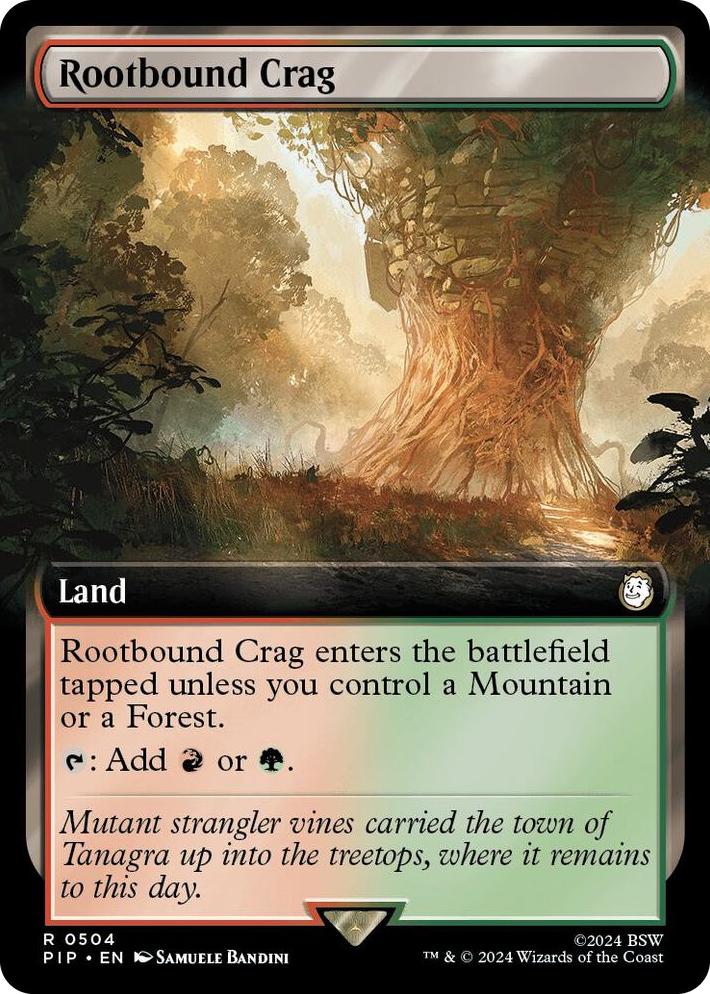 0504 Rootbound Crag (Extended Art) R Universes Beyond: Fallout