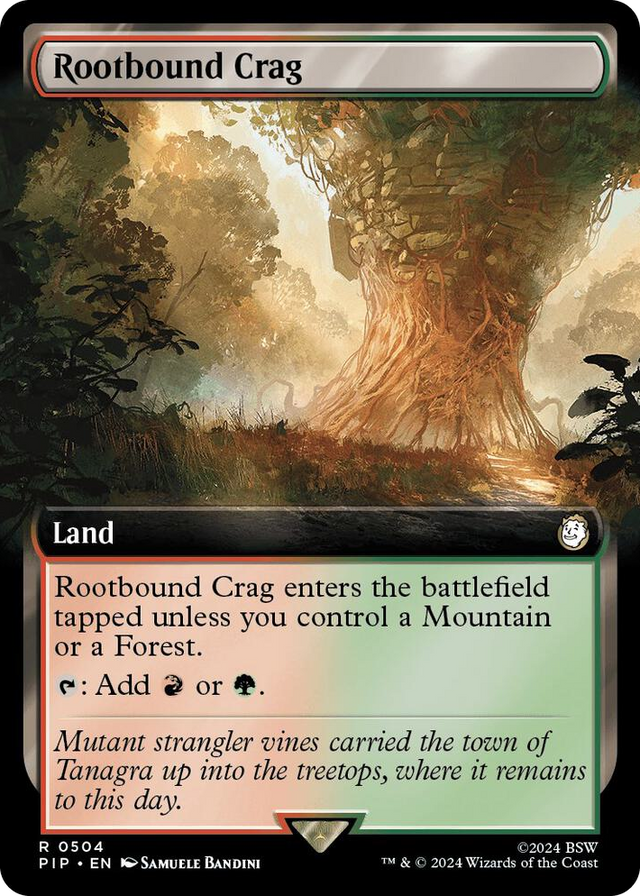 0504 Rootbound Crag (Extended Art) R Universes Beyond: Fallout