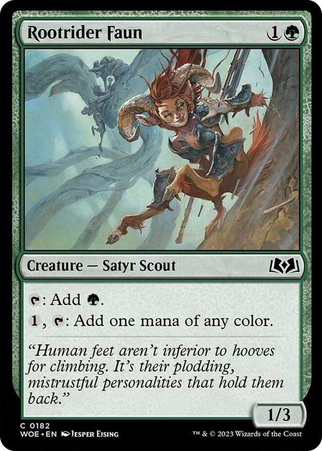 0182 Rootrider Faun C Wilds of Eldraine