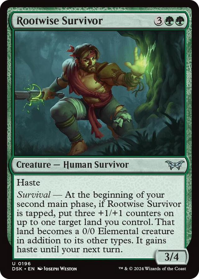 0196 Rootwise Survivor U Duskmourn: House of Horror
