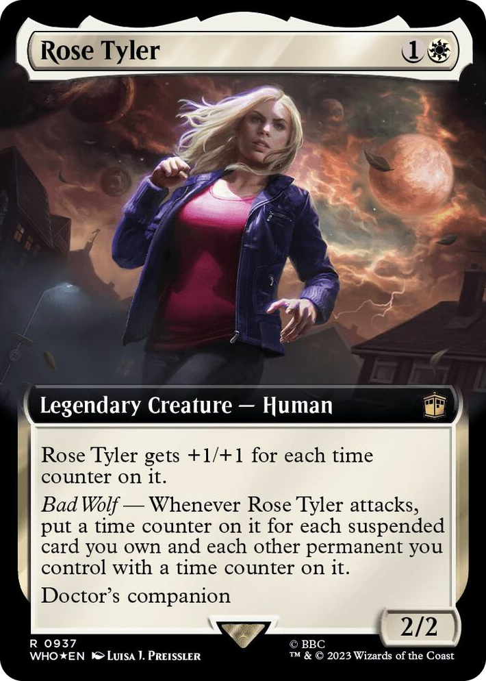 0937 Rose Tyler (Extended Art) (Surge Foil) R Universes Beyond: Doctor Who