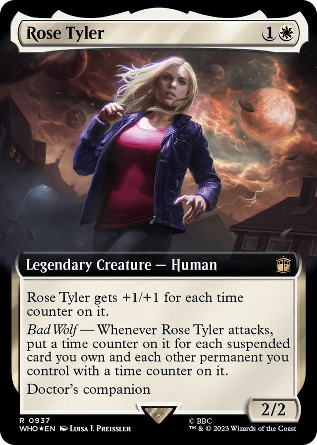 0937 Rose Tyler (Extended Art) (Surge Foil) R Universes Beyond: Doctor Who